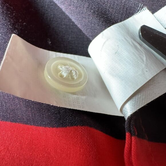 Gap Blouse Womens XS Red Navy Stripe Long Sleeve Lightweight Boat Neck Preppy - Picture 13 of 13